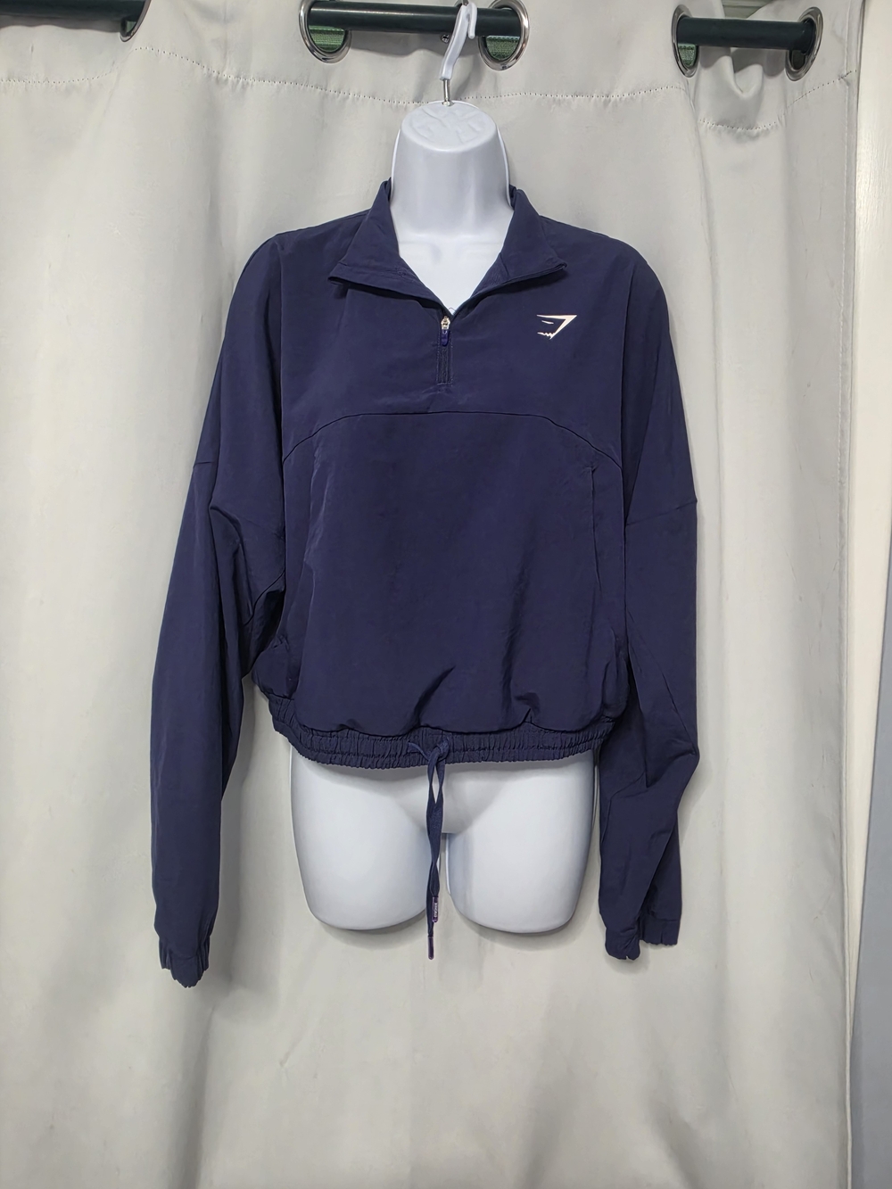 Gymshark Navy Quarter-Zip Windbreaker Pullover
